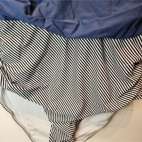 New Blue One Piece Swimsuit Tummy Control Halter Slimming Bathing 802 Suit XXL - Picture 6 of 8